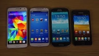 Samsung Galaxy S5 vs. Galaxy S4 vs. Galaxy S3 vs. Galaxy S2 - Which Is Faster?