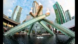 Olympic Torch Cauldron as seen through a Fisheye Lens