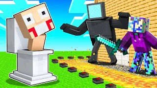 I Hired SKIBIDI TV-MAN to DEFEND My House in Minecraft!