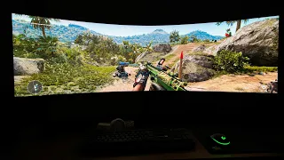 Far Cry 6 on the 57" Samsung Odyssey Neo G9 G95NC & RTX 4090,  8K ( 7680 × 2160)