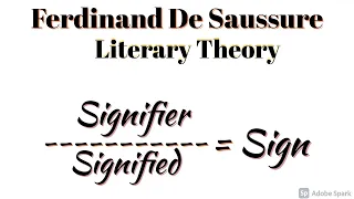 Signifier and Signified - Ferdinand de Saussure| MEG 05| Literary Theory| MA English