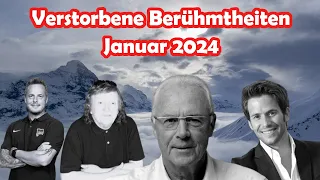 Trauer um verstorbene Stars, die uns im Januar 2024 verlassen haben.