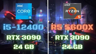 i5 12400 vs  Ryzen 5 5600X RTX 3090 In Game - 2022 | Test in 8 Games