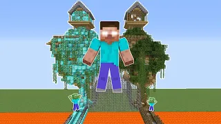 1$ GÜVENLİ AĞAÇ EV VS 1000$ GÜVENLİ AĞAÇ EV 😱 - Minecraft