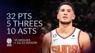 Devin Booker 32 pts 5 threes 10 asts vs Suns 22/23 season