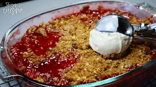 Strawberry Rhubarb Crisp | Truly a right of Spring | Heritage Recipe