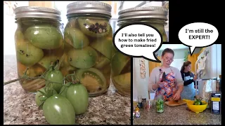 FRIDGE PICKLES and other Green Tomato SOLUTIONS | In the Kitchen with Lauren and April