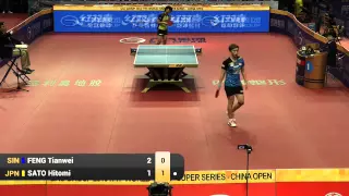 2015 CHINA OPEN WS R32 FENG Tianwei SIN vs SATO Hitomi JPN