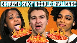 EXTREME SPICY NOODLE CHALLENGE! (ft. React Cast) | Challenge Chalice