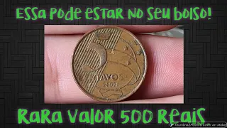 Incrível moeda de 5 centavos rara: valor chega a 500 Reais! Moeda raríssima.