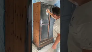 Giving A New Look to A Wardrobe Using Spray Paint