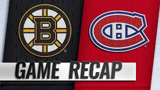 Moore's late goal lifts Bruins to win against Habs