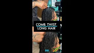 Comb twist on long hair