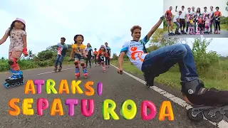 MAIN SEPATU RODA BERSAMA KAK SYARIF DAN TEMAN-TEMAN , DI PINGGIR PANTAI JOGJA