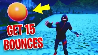 Get 15 bounces in a single throw with the Bouncy Ball toy - Fortnite Week 5 Challenges Season 8