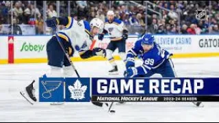 Blues @ Maple Leafs 2-13 - NHL Highlights 2024.