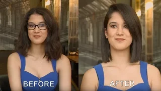 How to Create a Square Mid-Length Bob or Long Bob on curly hair. (LOB)  by Adam Ciaccia