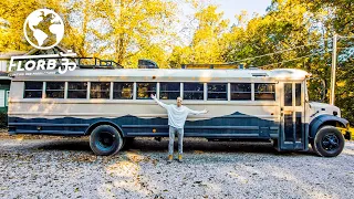 College Student's Bus Conversion Is Nicer than most Apartments