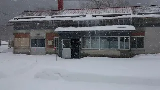 雪降る中越信号場　キハ40　石北本線　