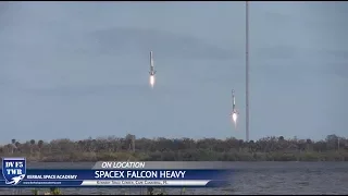 Falcon Heavy Landing - 4 Miles - Double Sonic Booms!