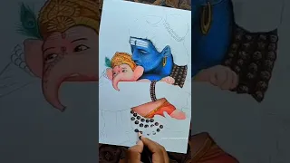 Bholenath ji /lord ganesha cute😍 drawing #mahadevstatus #bholenathstatus #mahakal #cutegods #arttips