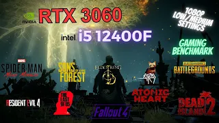 RTX 3060 + i5 12400F 10 Games Tested 1080p Low/Medium Settings