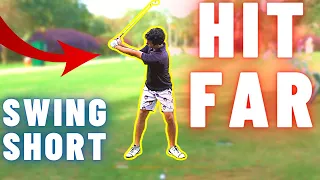 Swing SHORTER Hit FARTHER - The Best Golf Ball Striking Tip You Need to Know