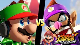 Mario Strikers Battle League Team Mario vs Team Waluigi in Mushroom Hill