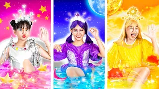 Moon Girl, Sun Girl and Star Girl In Dress Up Challenge!Who Will Be The Winner? | Baby Doll And Mike