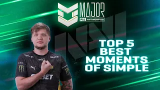 TOP 5 Best Moments of s1mple at the PGL Major Antwerp 2022