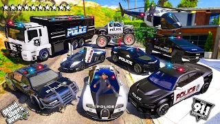 GTA 5 - Stealing HEAVY POLICE VEHICLES with Franklin! (Real Life Cars #264)