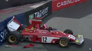 Charles Leclerc crashes Niki Lauda's car.