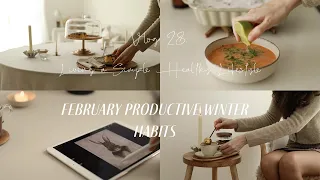 Living a Simple Healthy Lifestyle | Productive Winter Habits | Slow Living Aesthetic | Cottagecore