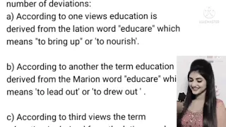 Education class 11 chapter no 1 all notes definition meaning importance education