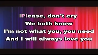 I will always love you Whitney Houston’s backing track