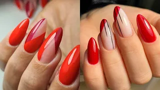 Gorgeous and stylish Plain nail art/Beautiful block color New nail designs in 2023