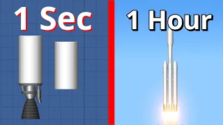 Building Falcon Heavy in 1 Second VS 1 Hour