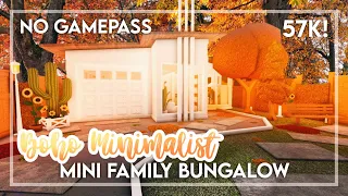 No Gamepass Boho Minimalist Autumnal Mini Bungalow Speedbuild and Tour - iTapixca Builds