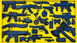 Membersihkan Senjata Nerf Pistol, Ak47, M16 Rifle, M4 Gun, Shotgun, AWM Sniper, Bebek, Kapak Thor