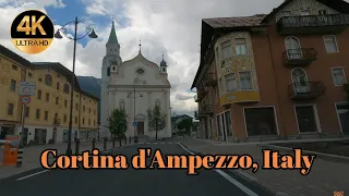 Driving Through Cortina d'Ampezzo, Italy