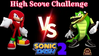 Sonic Dash 2: Battle Knuckles vs. Vector the Crocodile Walkthrough with their Super Power - ProGaMix