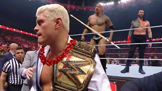 WWE 12 March 2024 Cody Rhodes Wins Undisputed Championship After The Rock Attack Roman Reigns