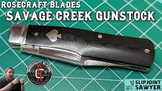 RoseCraft Blades Savage Creek Gunstock Pocket Knife RCT014