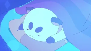 (Bee and Puppycat: Lazy in Space) Puppycat babysitting young Bee