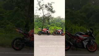 Ktm RC 390 vs RC200 mountains race 💥😱 #rudevlogger #ktmrc390 #himachalpradesh #superbikerace