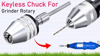 Mini Keyless Chuck Electric Drill Bits Collet Converter Extension Screwdriver Round Shank Adapter