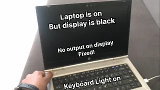 Pc Turns on but no display , Keyboard light is on but no output on display | Black display fix HP