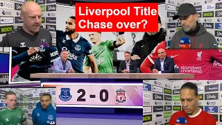Liverpool Beaten at Everton 0-2, Title Lost? Post-match analysis, Pundit Reviews, Interviews.