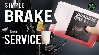 🔥Easy, Simple Shimano BRAKE Bleed Service🔥 | Gravity BLEED, No Syringe, 2-Piston, 4-Piston