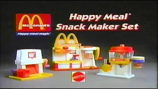 McDonald's Happy Meal Snack Maker Set Toy Commercial (1993)